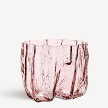 Load image into Gallery viewer, Kosta Boda Crackle Pink Vase Low