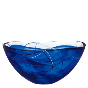 Kosta Boda Contrast Blue Bowl, Glass