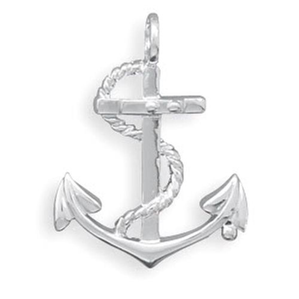 MMA Polished Nautical Anchor with Rope Pendant