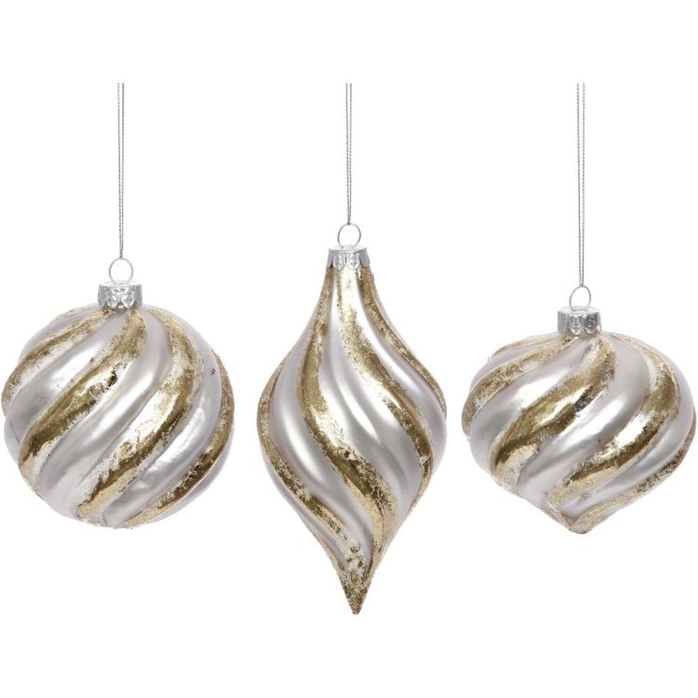 Mark Roberts 2022 Fluted Ornament, Assortment Of 3 4 Inches
