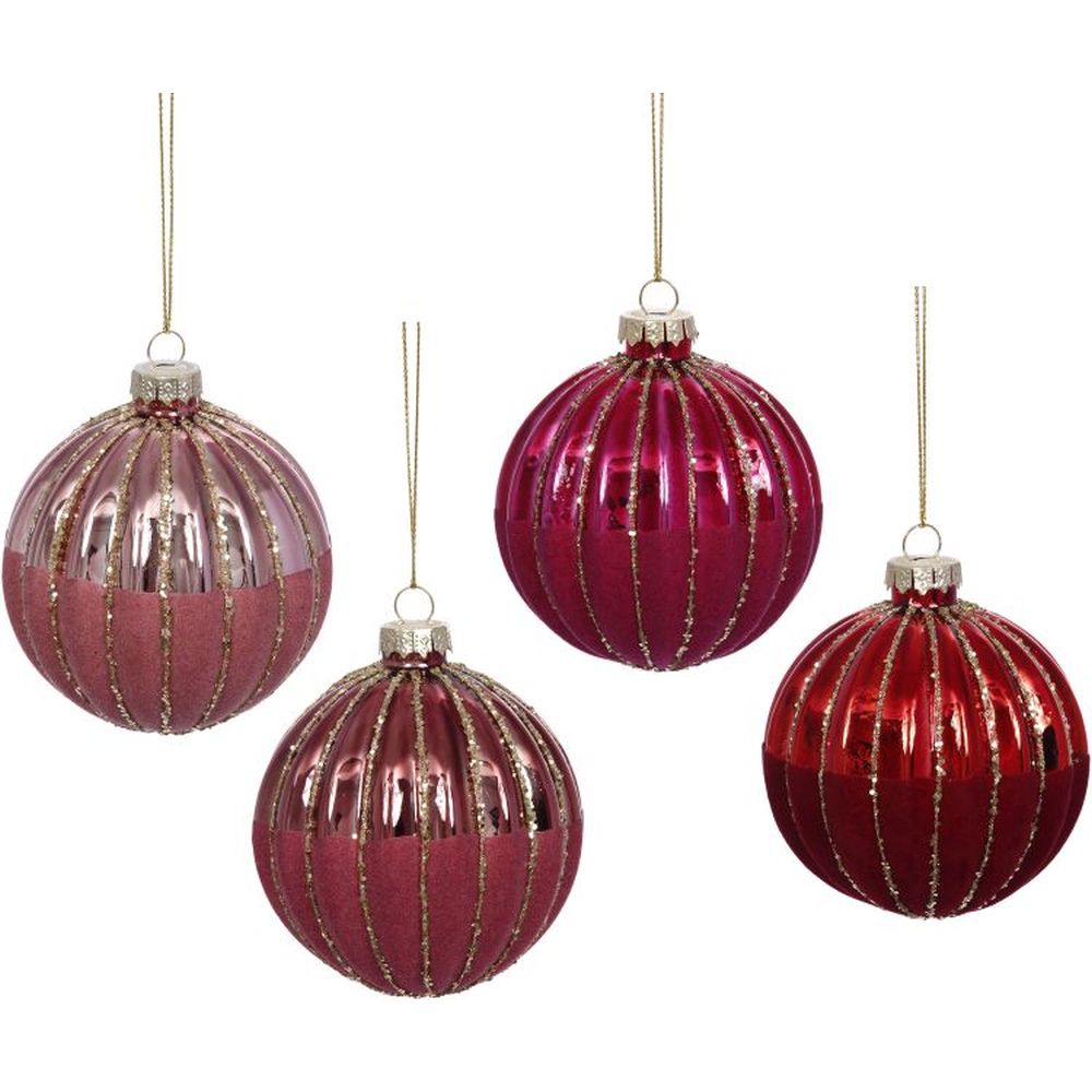 Mark Roberts 2022 Queen's Striped Ornament, Assortment Of 4 3 Inches