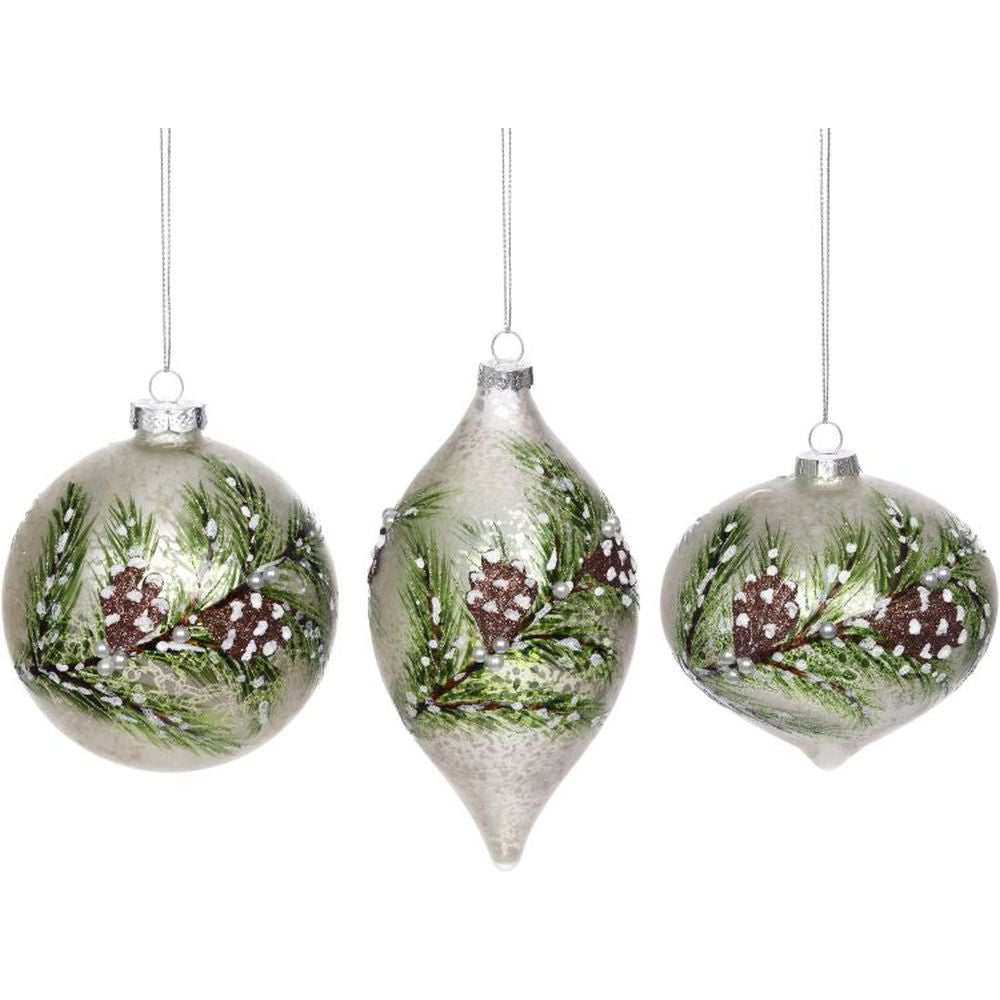 Mark Roberts 2022 Iced Pinecone Ornament, Assortment Of 3 4 Inches
