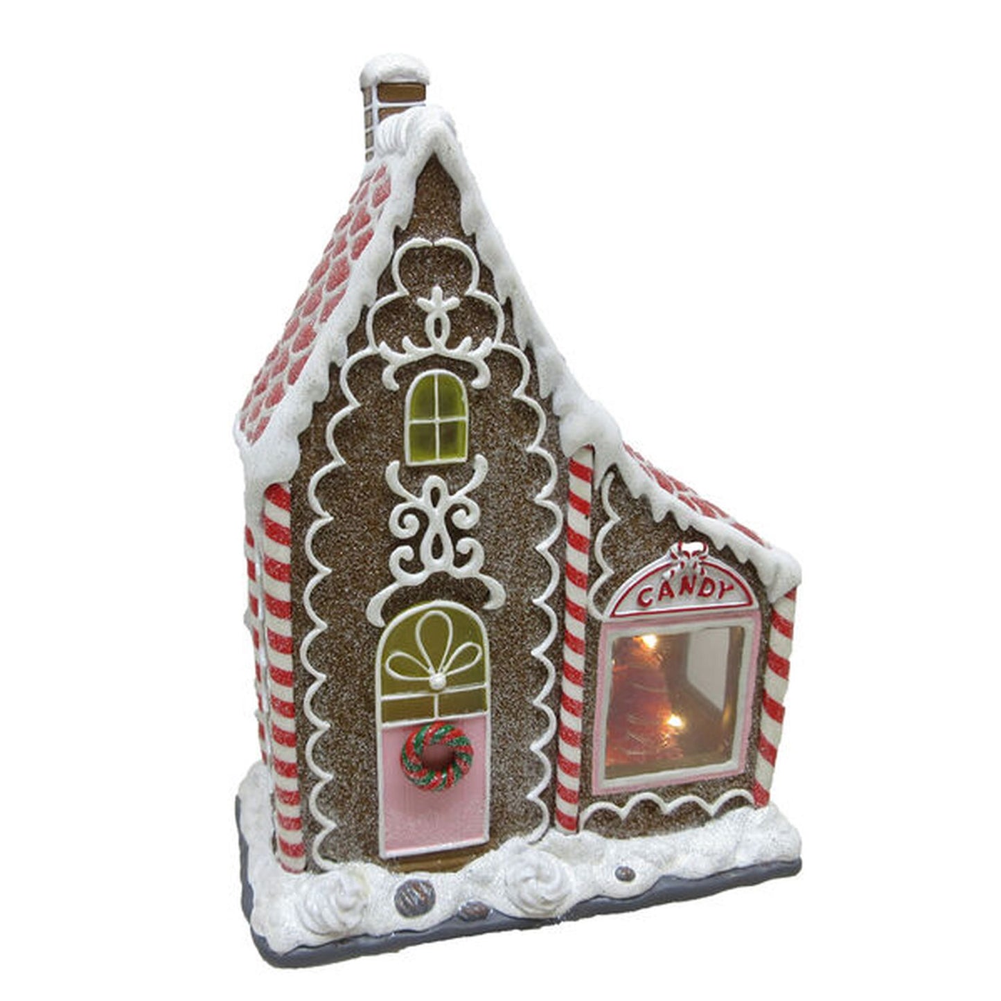 December Diamonds Nutcracker Sweet Shoppe Led Gingerbread Candy House Figurine