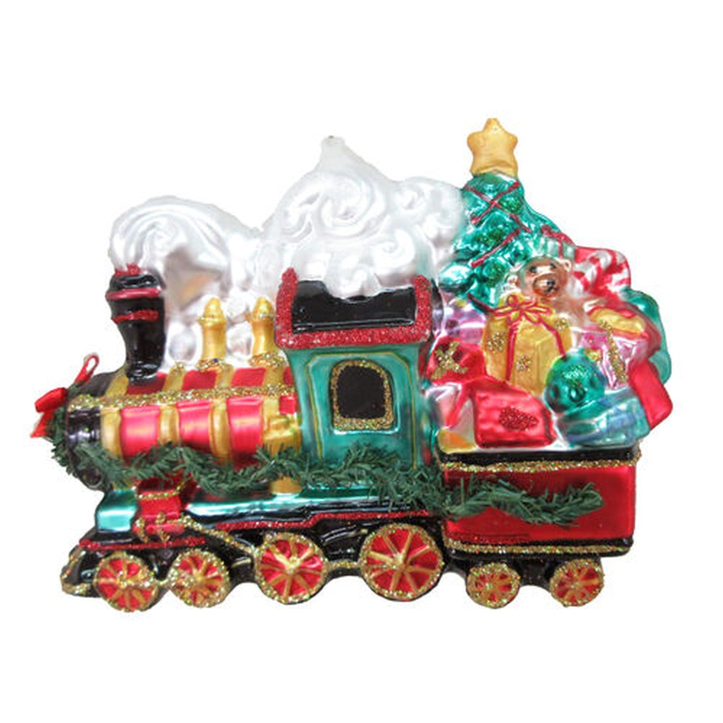 December Diamonds Party At The North Pole Train With Gifts Ornament, Multicolor