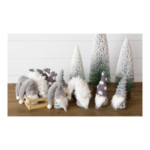 Your Heart's Delight Gray Gnome Ornaments, Assortment of 12, White, Polyester