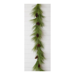 Your Heart's Delight Garland - White Pine And Pinecones, Green, Pine