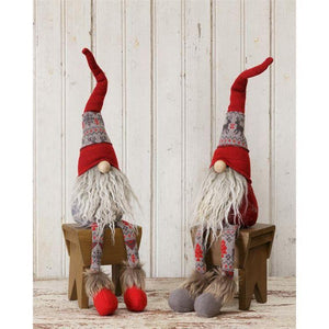 Audrey's Snow Lodge - Assortment of 2 Dangling Legs Gnome, Polyester by Audrey
