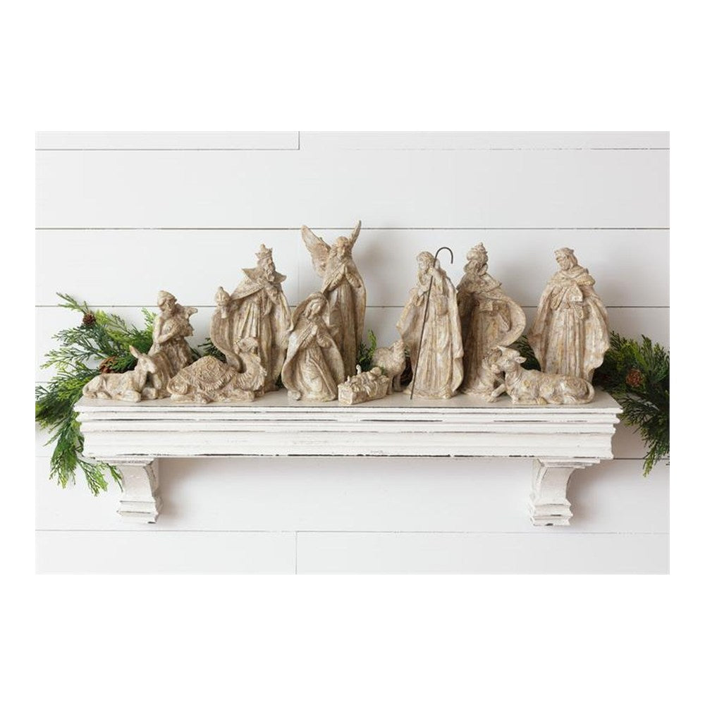 Your Heart's Delight Nativity Set Of 12 Figurine, Brown, Polyresin
