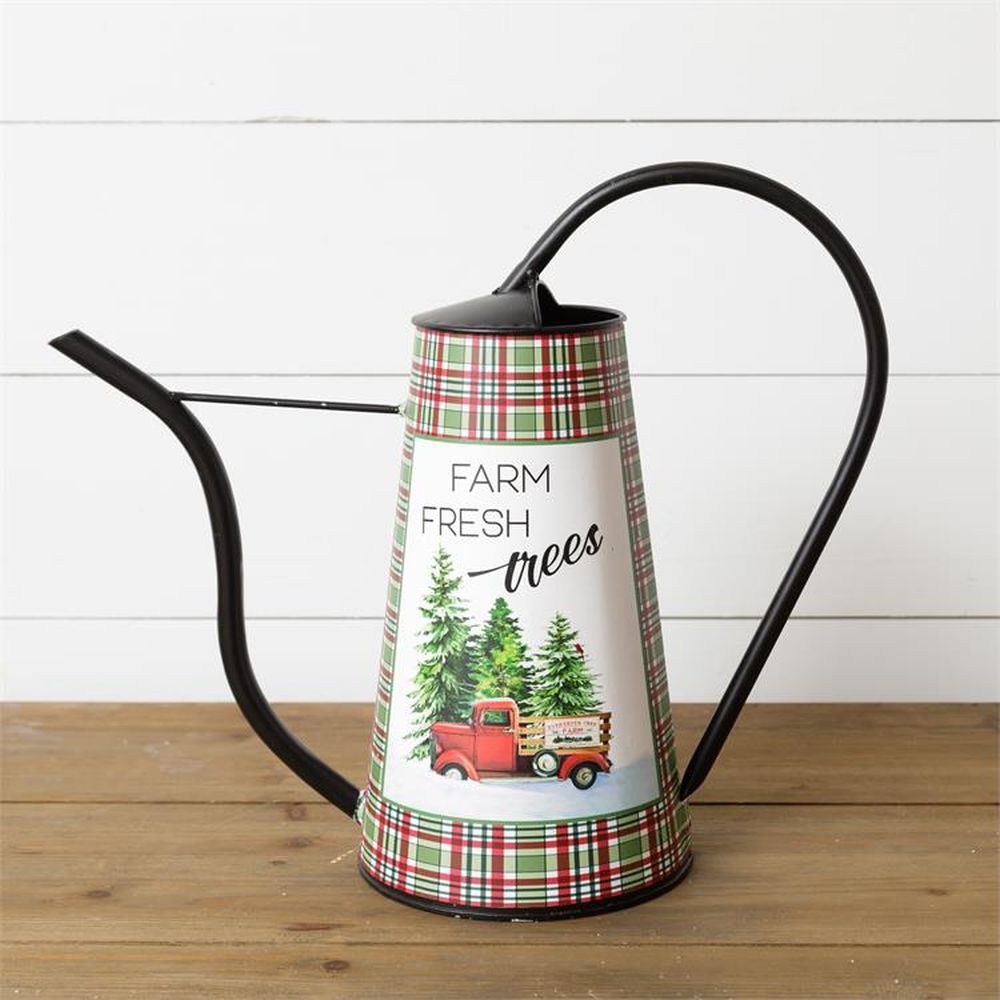 Your Heart's Delight Watering Can - Evergreen Tree Farm, Black, Metal