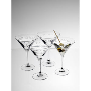IVV Glassmakers Italia Romancing Martini Set of 2 Martini Glasses, Clear by IVV Glassmakers Italia