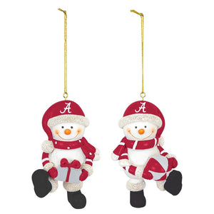 Hanna’s Handiworks Alabama Resin Snowman Ornament Set Of 2 by Hanna’s Handiworks