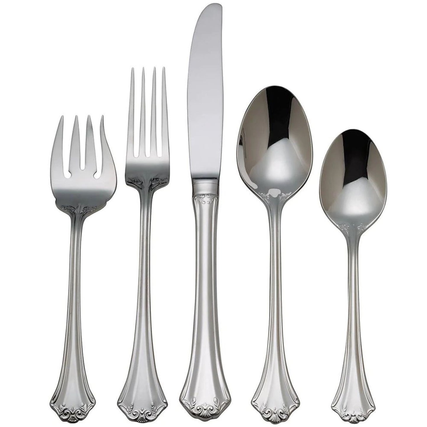 Lenox Reed And Barton Country French 5-Piece Flatware Place Setting, Silver