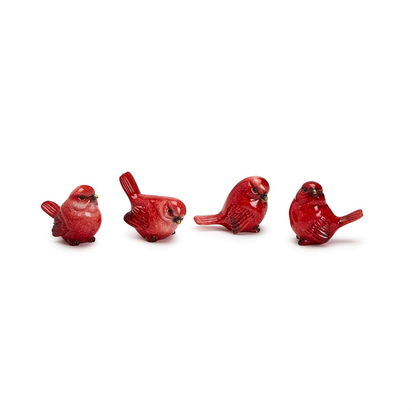 Two's Company Refill For Red Cardinal 24-Pieces Hand-Painted Birds - Resin