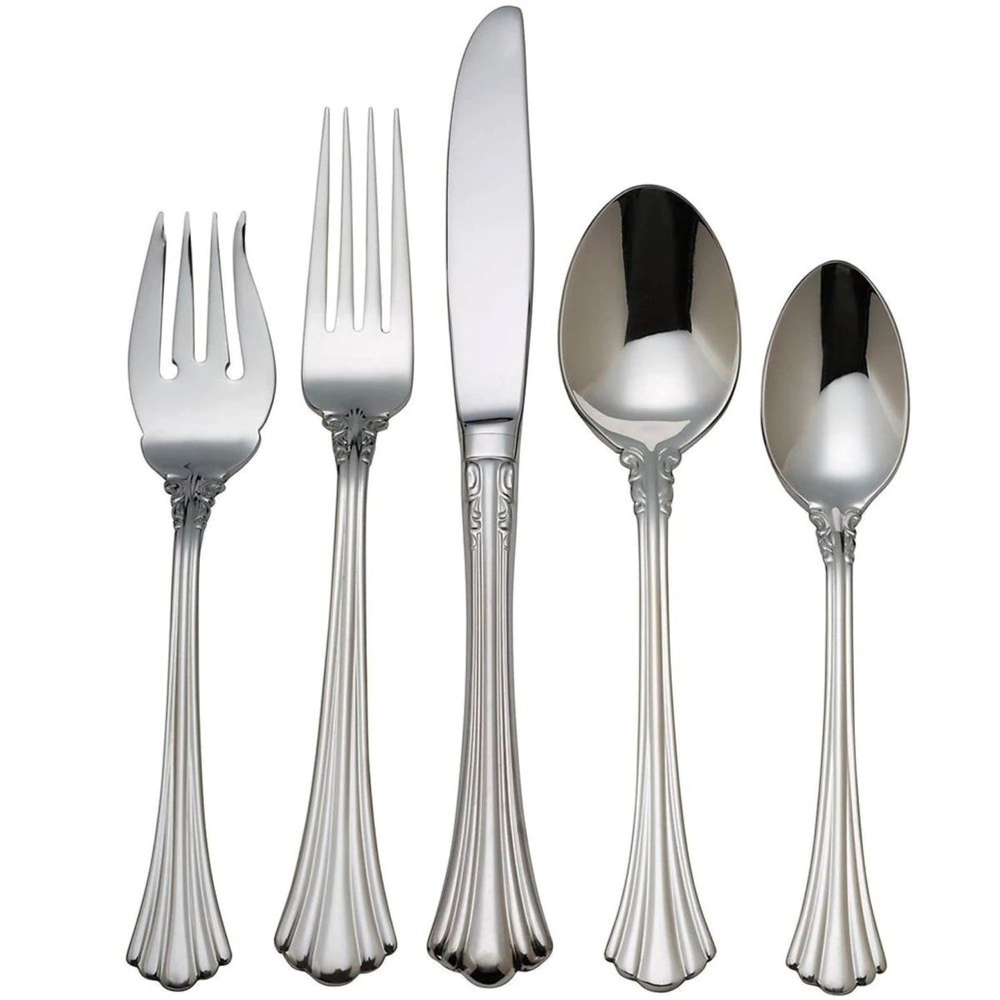 Lenox Reed And Barton 1800 5-Piece Flatware Place Setting, Silver