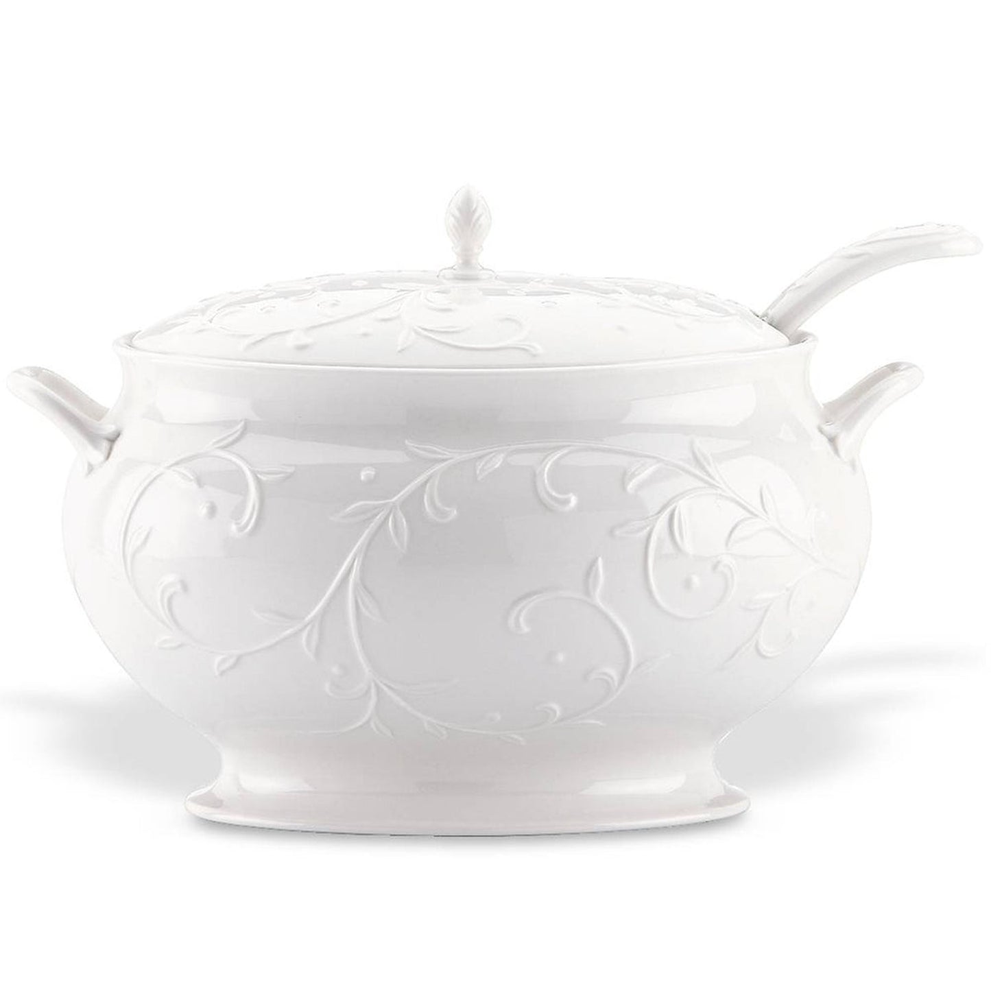 Lenox Opal Innocence Carved Covered Tureen With Ladle