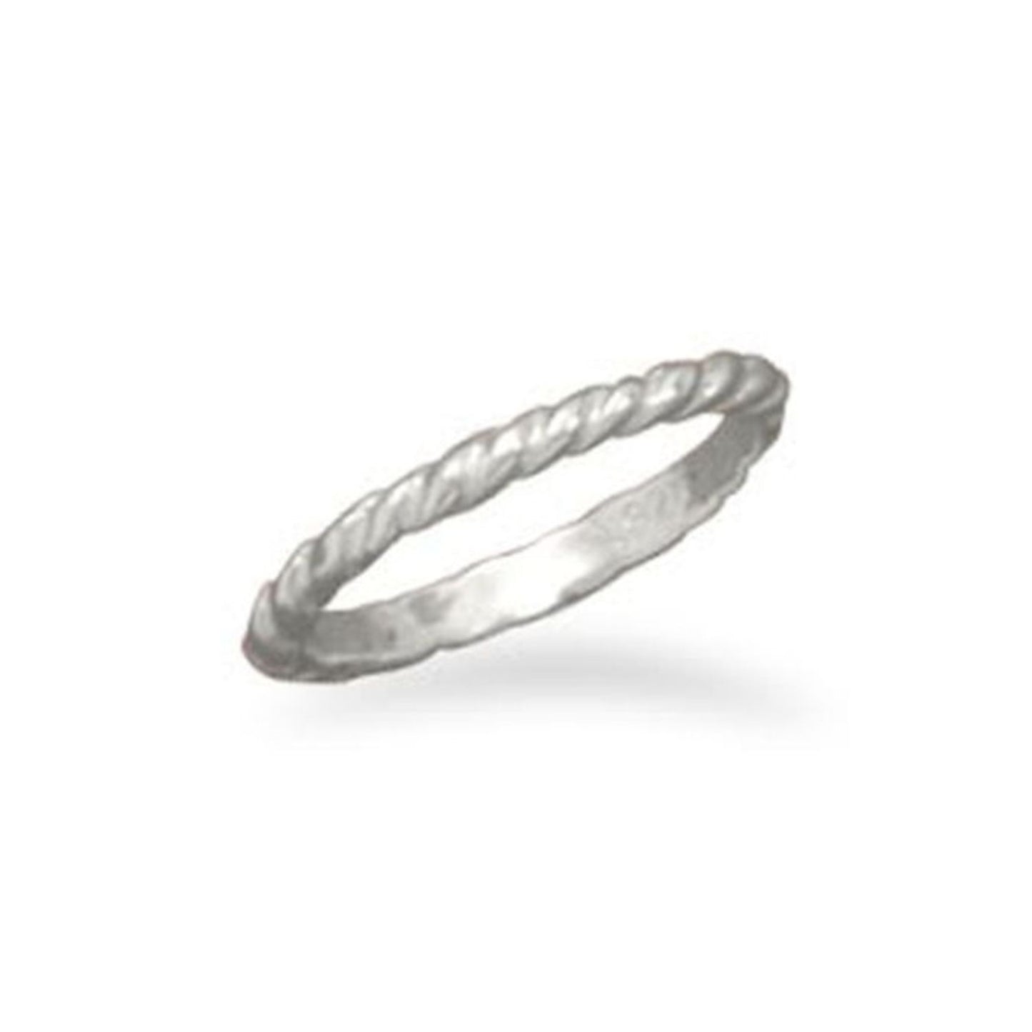 MMA Twisted Silver Baby Ring / Size 2
