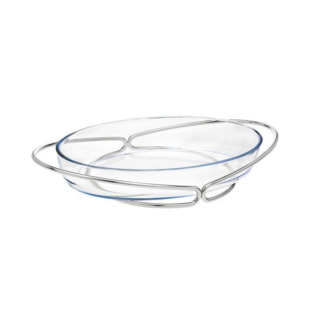 Godinger Infinity Nickel 4Qt Oval Glass by Godinger