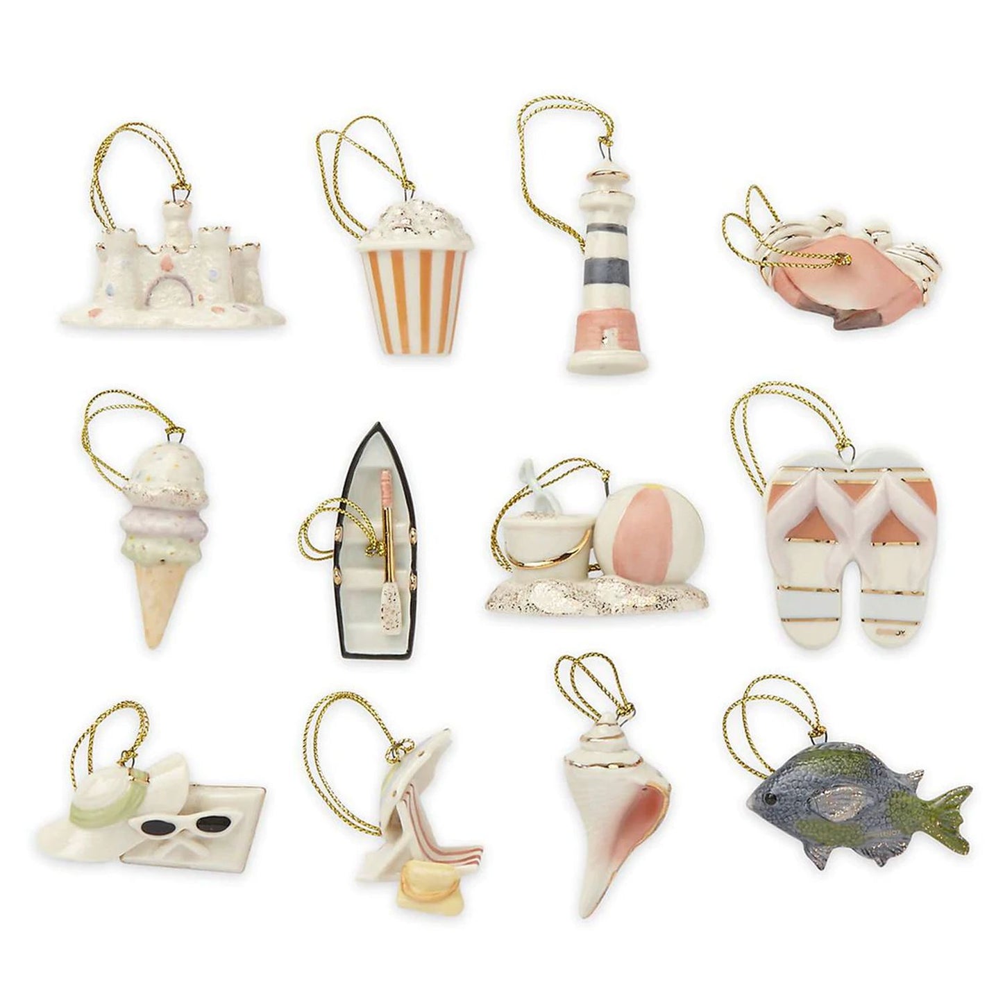 Lenox Summer Mini Assorted Ornaments Set of 12