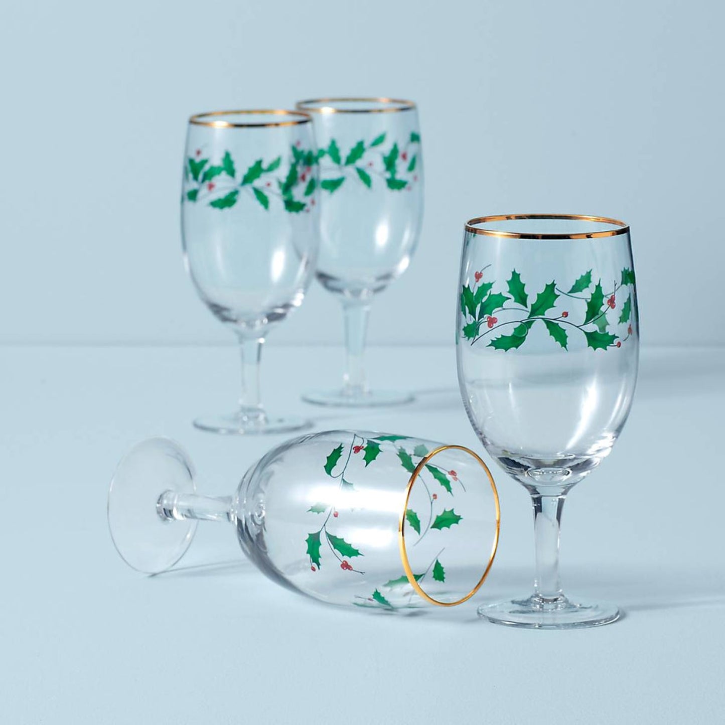 Lenox Holiday Decal Iced Beverage Glass, Set of 4.