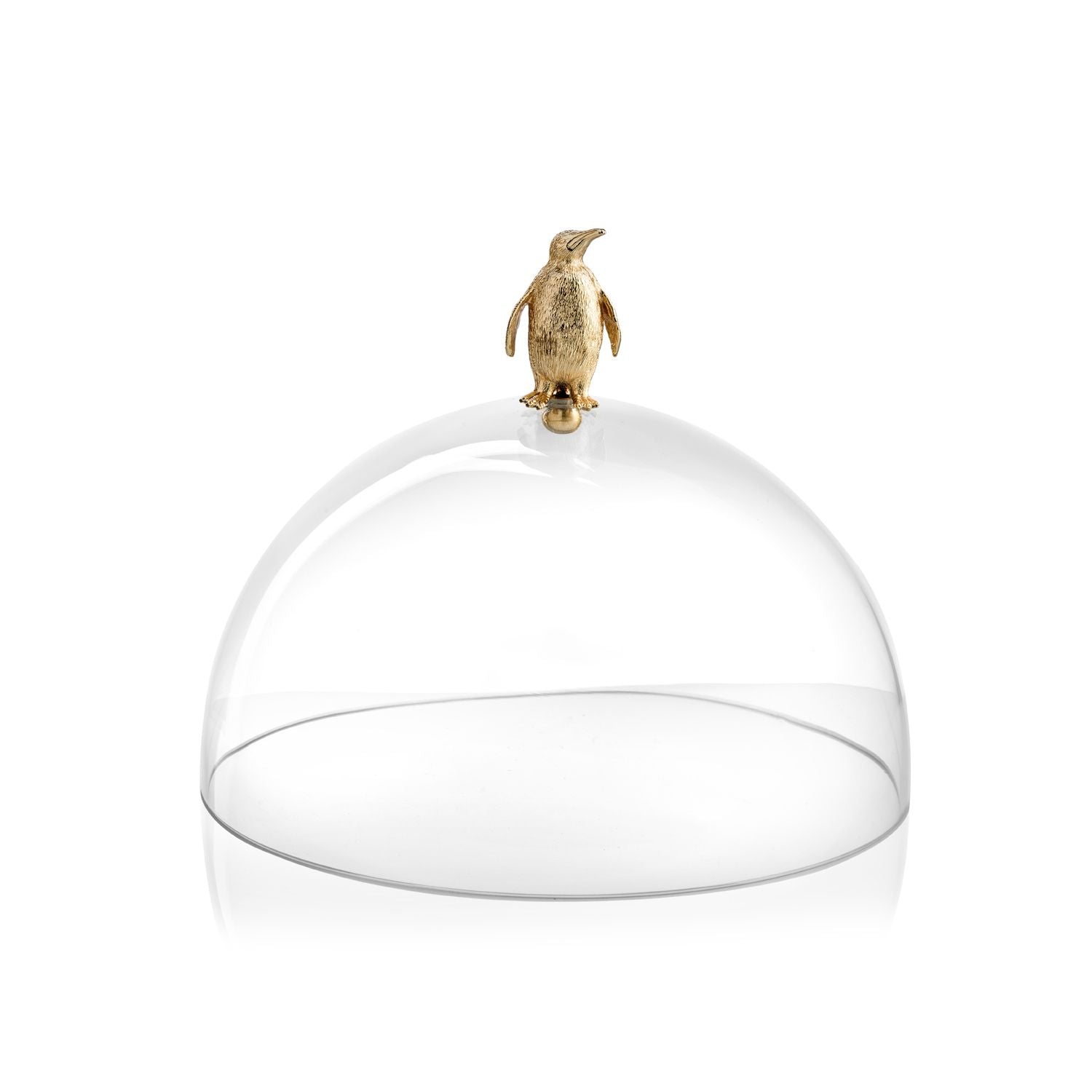 IVV Glassmakers Italia Vertigo Dome, 9.9" Diameter, Clear With Penguin Knob by IVV Glassmakers Italia