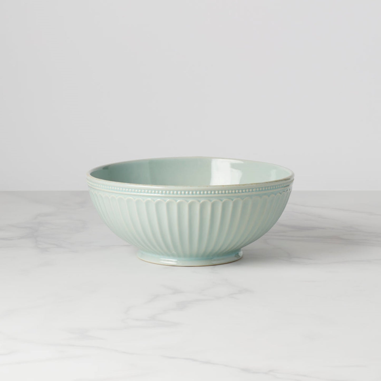 Lenox French Perle Groove Ice Blue Service Bowl