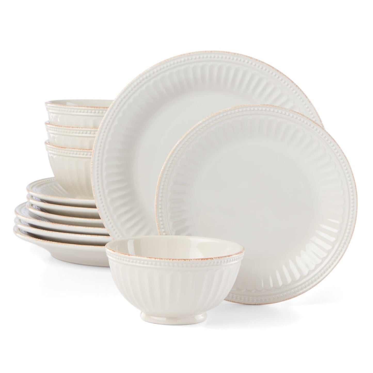 Lenox French Perle Groove White 12-Piece Set