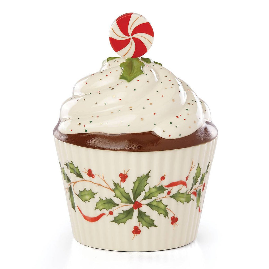 Lenox Holiday Bakeshop Cupcake Covered Candy Dish