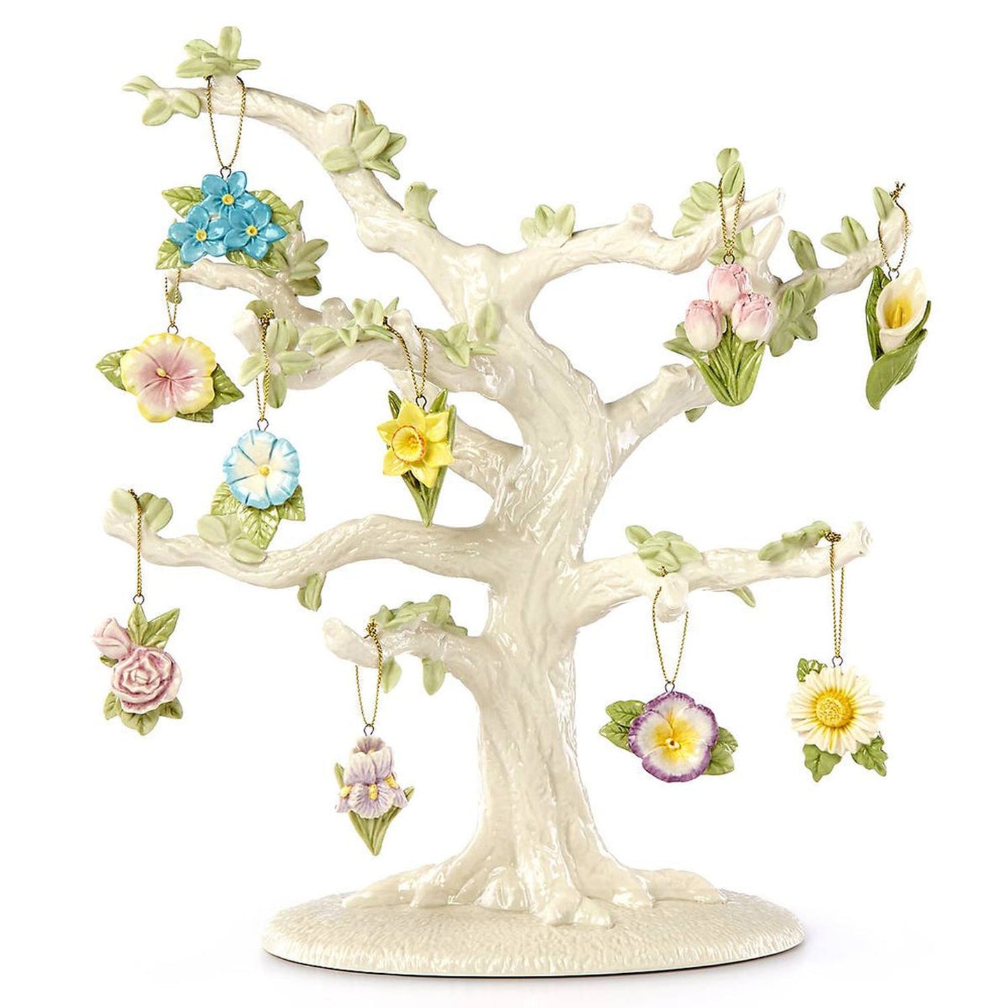 Lenox Celebrate Flowers 10-Piece Ornament Set And Tree