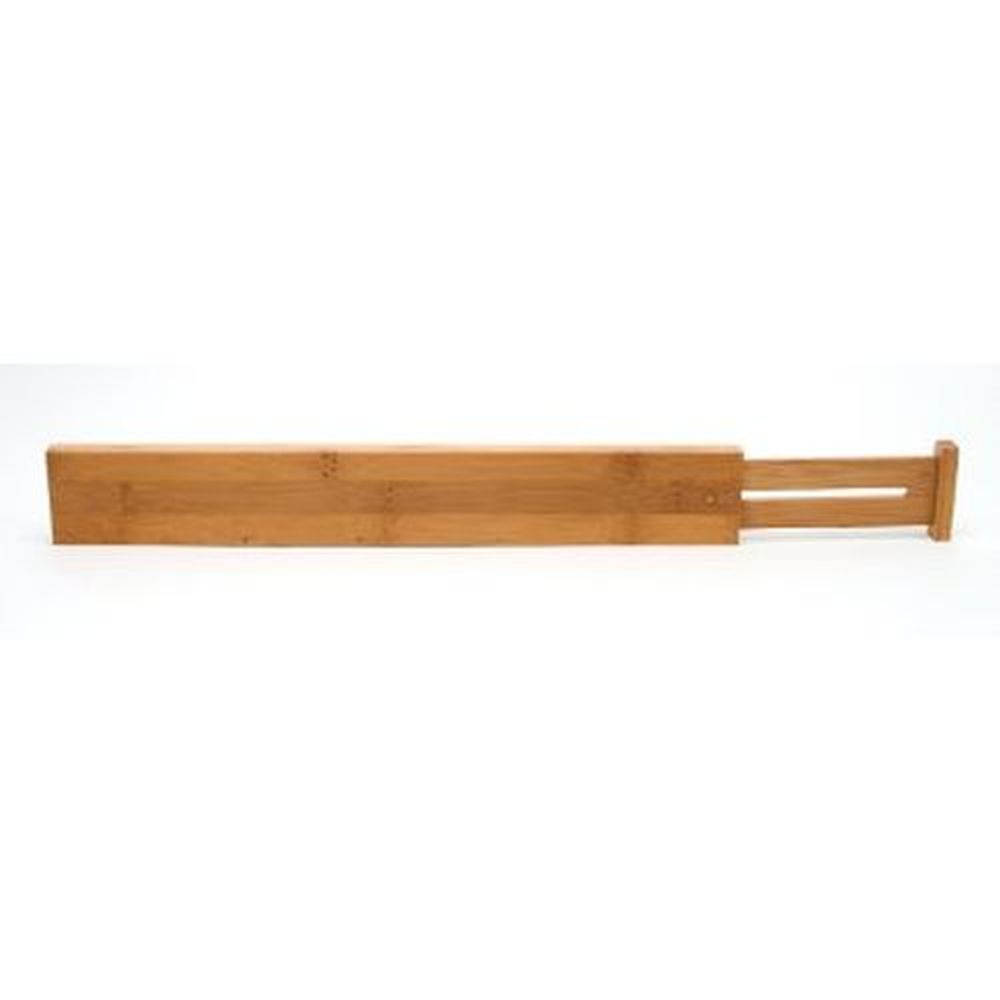 Lipper International Bamboo Set of 2 Kitchen Drawer Dividers, Brown