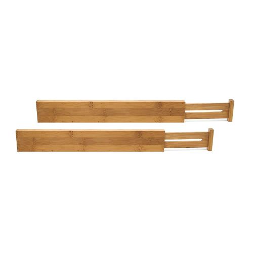 Lipper International Bamboo Kitchen Drawer Dividers, Set of 2