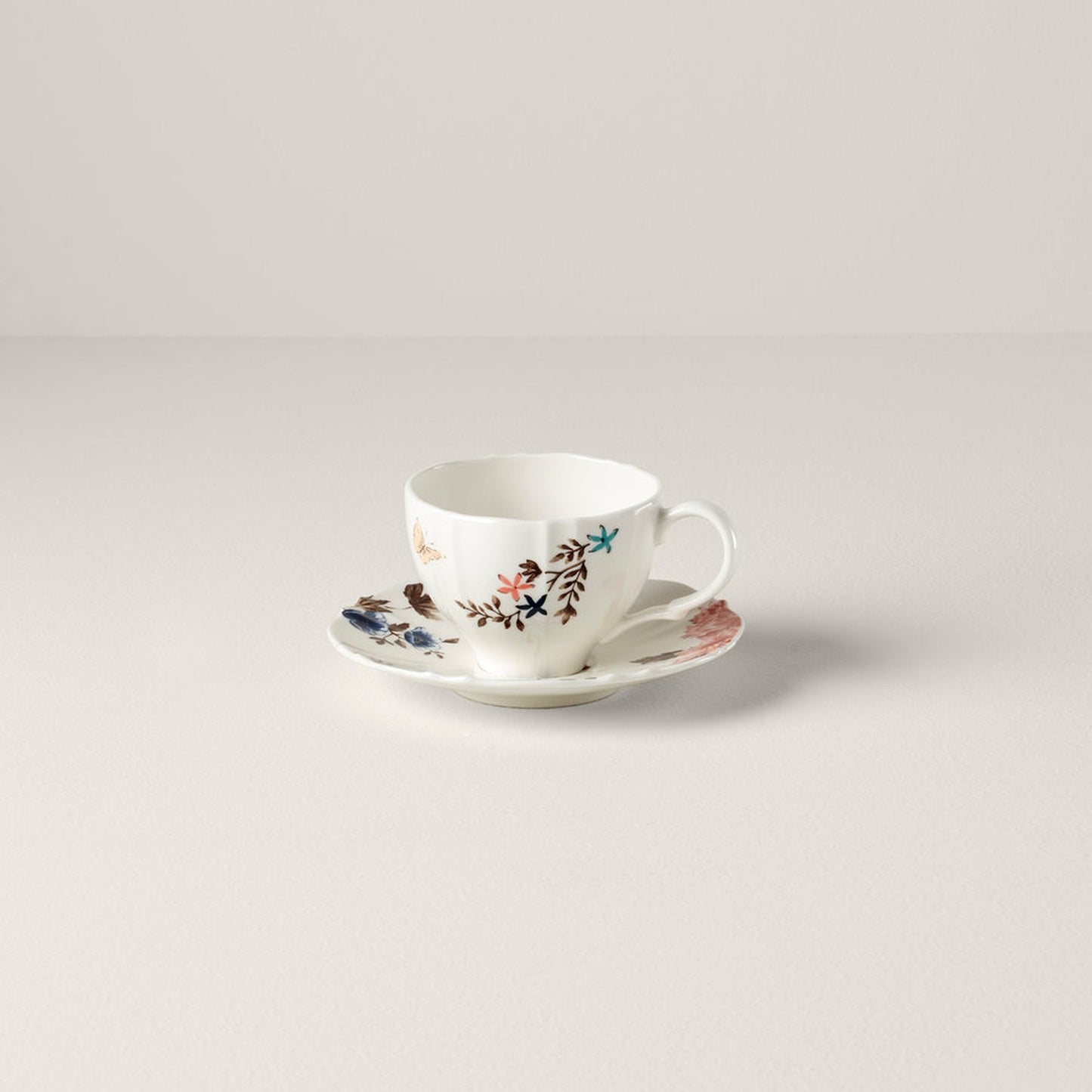 Lenox Sprig & Vine Cup & Saucer Set, White