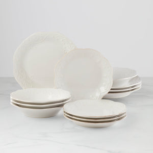 Lenox French Pearl White 12-Piece Dinnerware Set