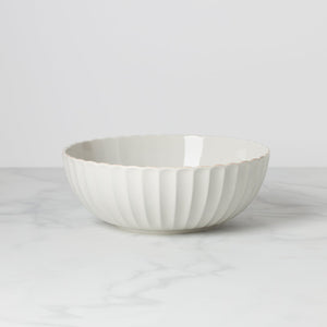 Lenox French Perle Scallop White Serving Bowl