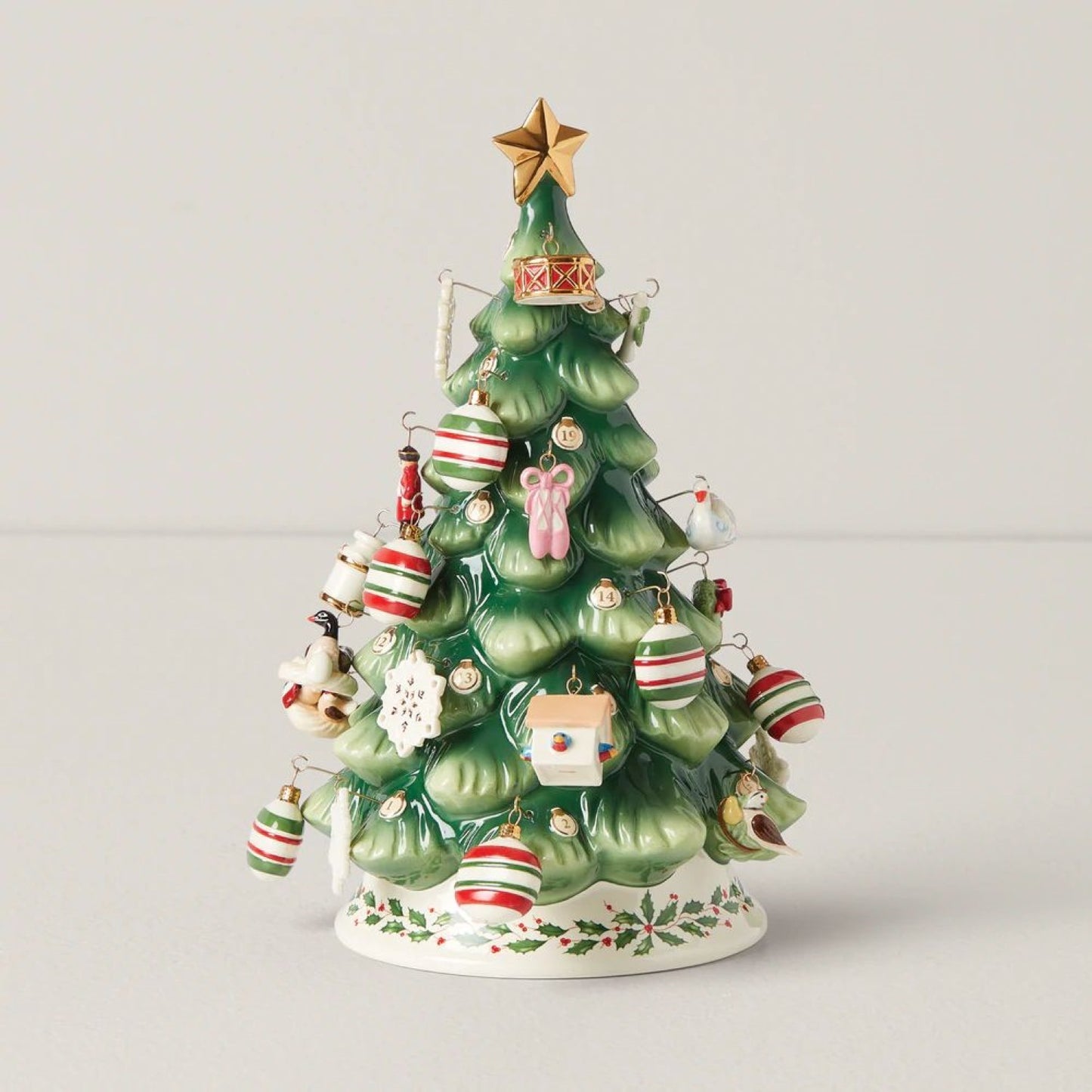 Lenox Treasured Traditions Advent Calendar Tree with 25-Piece Ornaments