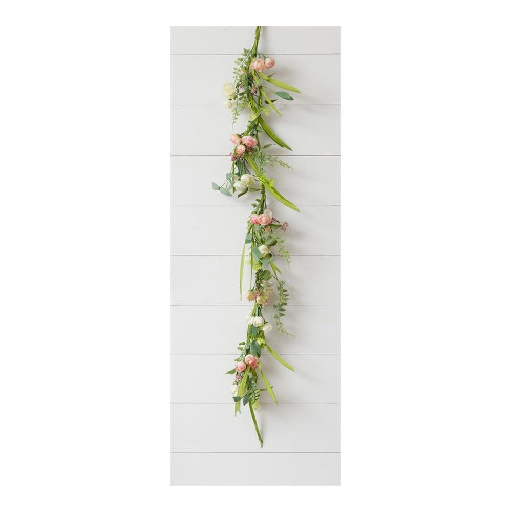 Your Heart's Delight Garland - Miniature Roses, Foliage, Green, Foam