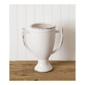 Your Heart's Delight Trophy Urn, Large, White, Ceramic