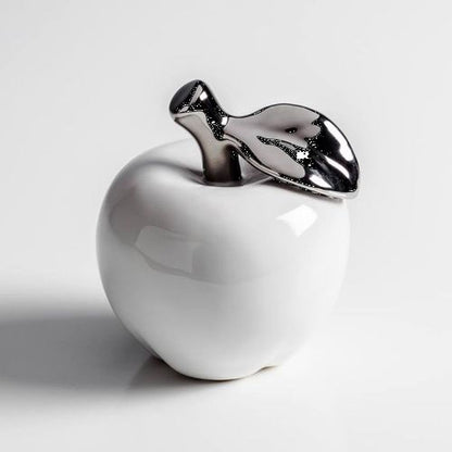 Torre & Tagus Orchard Ceramic Apple Decor, 4.25" x 4" x 4"