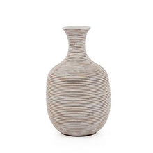 Load image into Gallery viewer, Torre &amp; Tagus Colombo Ribbed Resin Bulb Vase - White