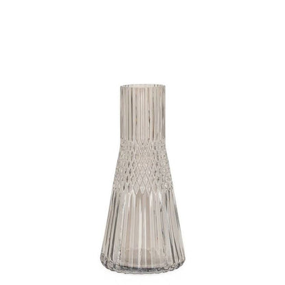 Torre & Tagus Tereza Tapered Glass Lustre Vase - Smoke, 10"