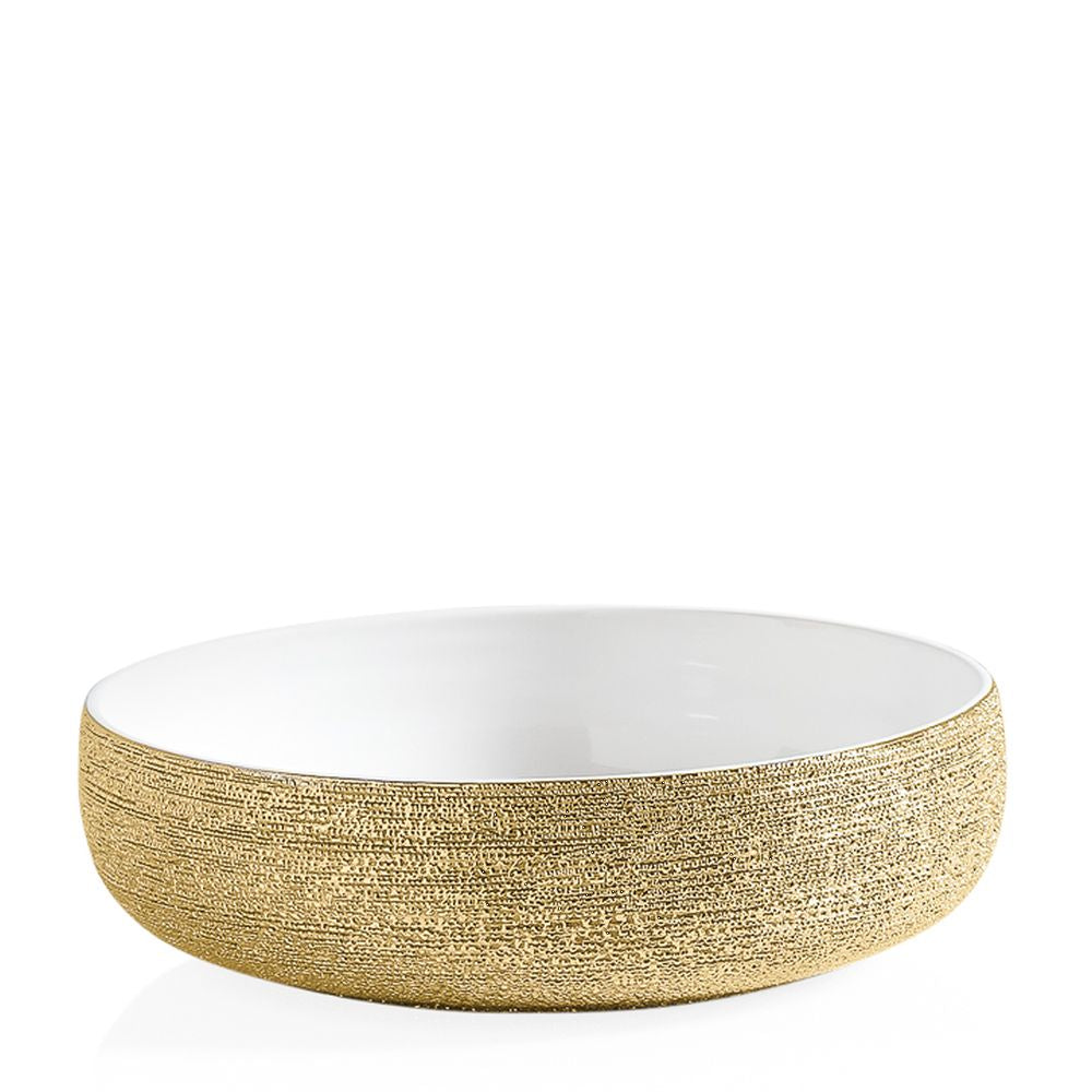 Torre & Tagus Brava Gold Spun Textured 10" Bowl