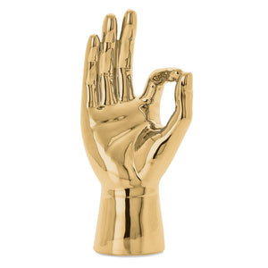 Torre & Tagus Gesture Hand 10"H Gold Ceramic Decor Sculpture - Ok