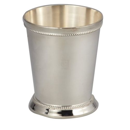 Leeber Beaded Mint Julep Cup, 3.25", Silver-Plated