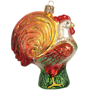 The Whitehurst Company Rooster Glass Ornament