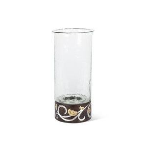 Gerson Companies Gold Leaf 16-inch Wood and Inlay Candleholder by The GG Collection