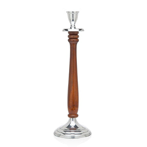 Godinger 15" Wood/Metal Candlestick by Godinger
