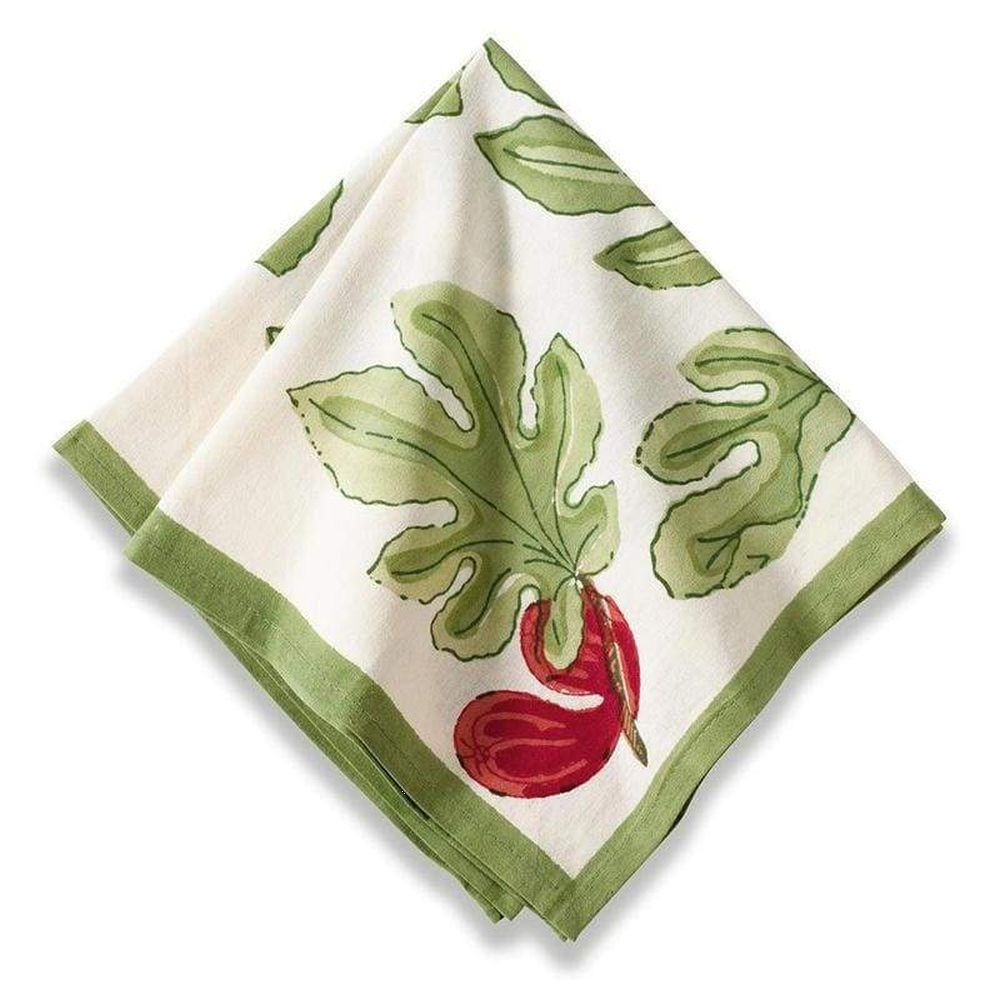Couleur Nature Fig Red/Green Napkins 19X19 - Set Of 6