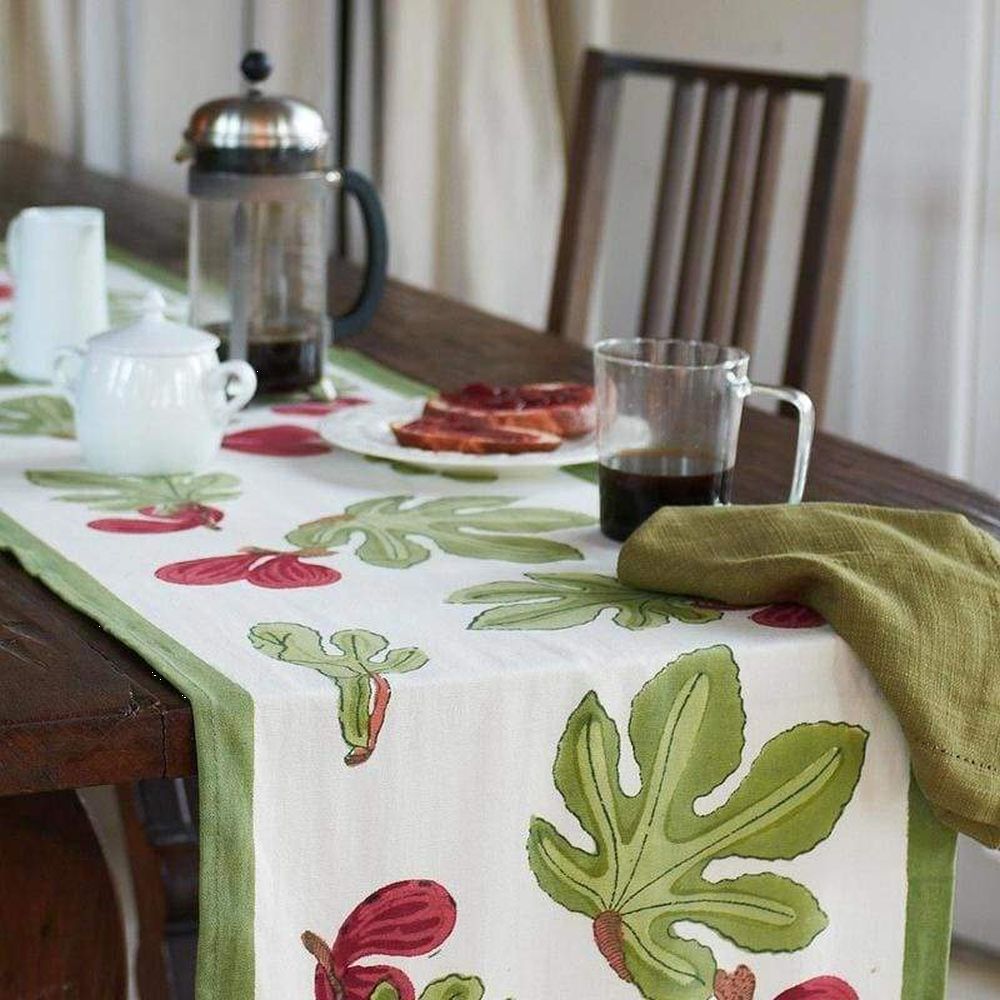 Couleur Nature Fig Red/Green Table Runner