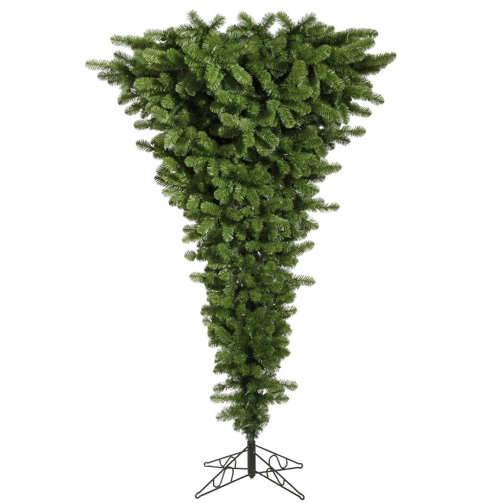 Vickerman Green Upside Down Artificial Christmas Tree, Unlit