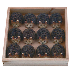 Transpac Mini Resin Hedgehogs In Box, Set Of 12