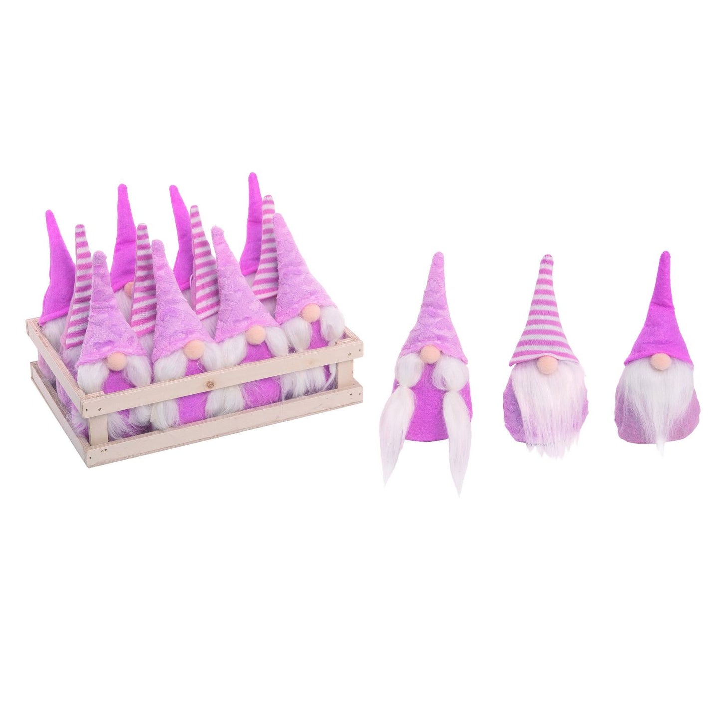 Transpac Plush Valentine Gnomes In Box, Set Of 12